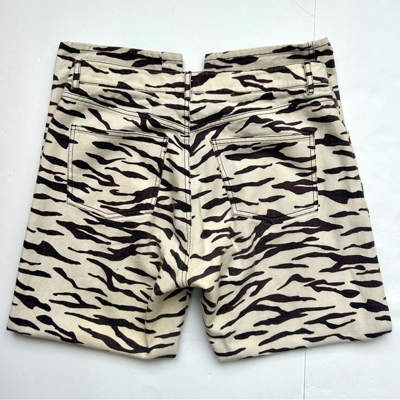 Rejina Pyo Sofia Tiger Print Straight Leg Jeans High Rise UK Size 10 / US Size 6 - Picture 9 of 15